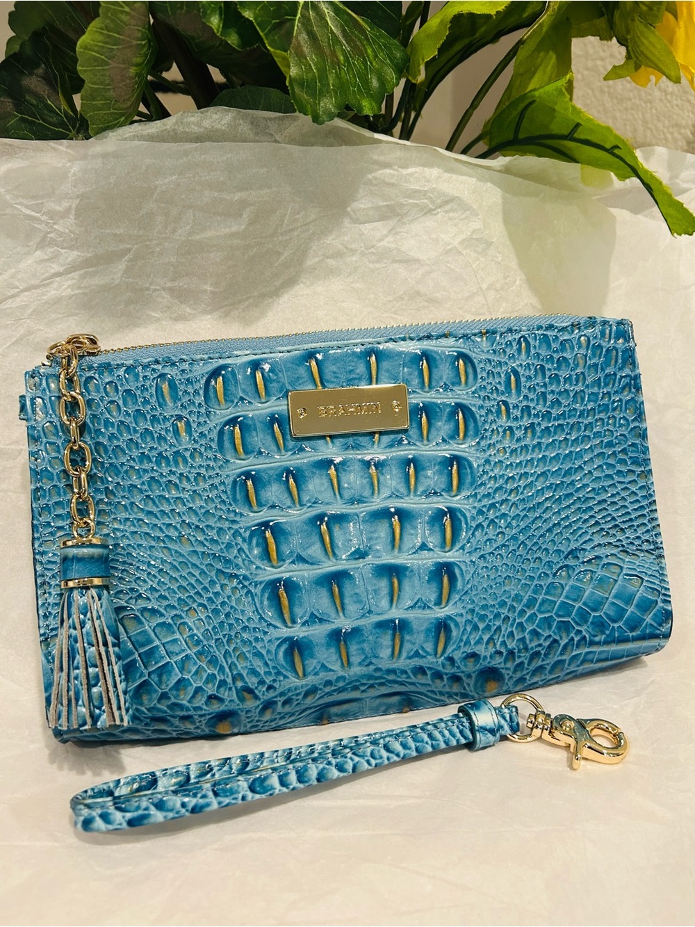 Brahmin Cerulean Millie Wristlet